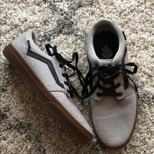 Men’s Vans • Light Grey in color • Dark Brown Gum